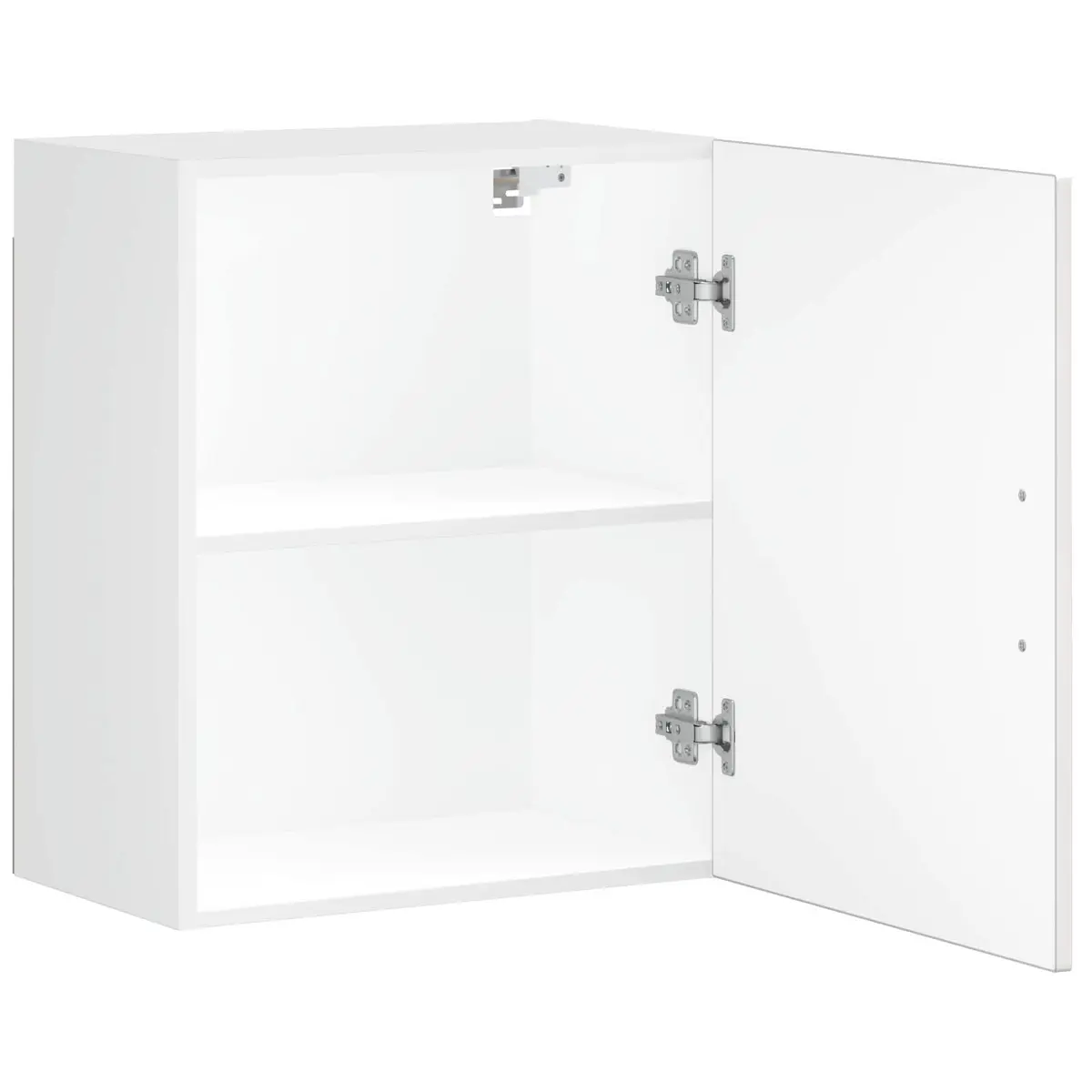 Kitchen Cabinet Grey Engineered Wood High Gloss Wall Mounted