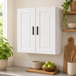 White Engineered Wood Wall Cabinet for Your Home