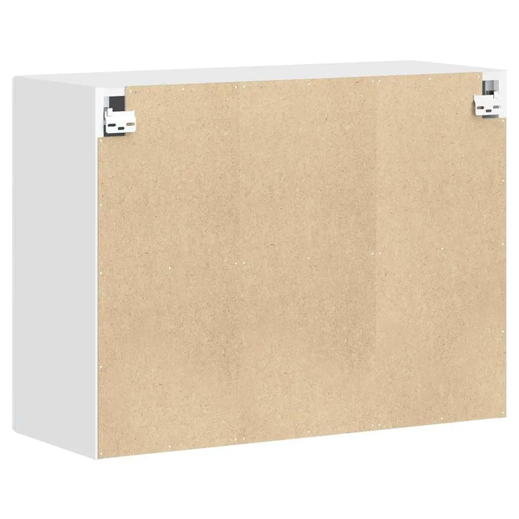 Kitchen Wall Cabinet White Engineered Wood Storage Cupboard Organiser Shelving