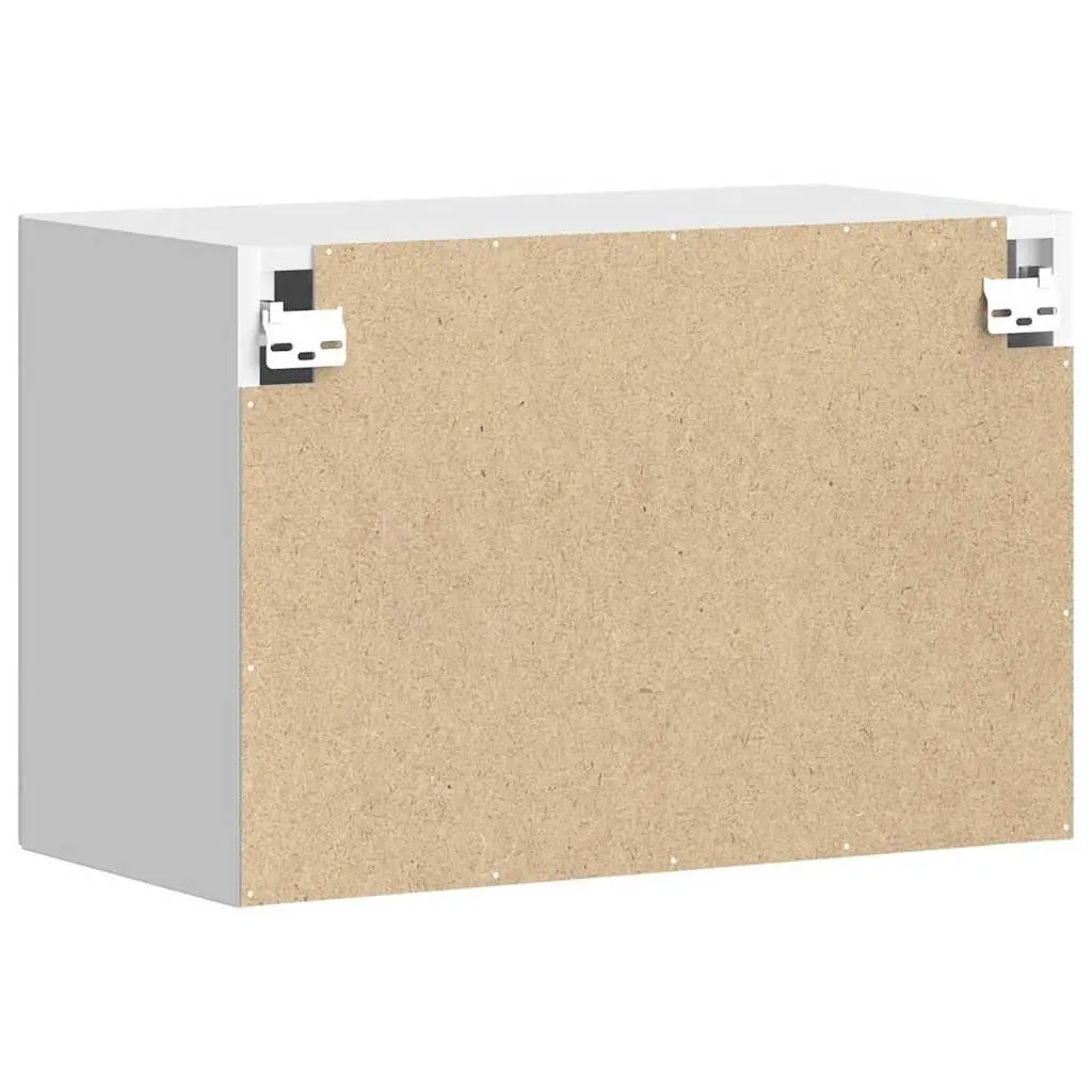 Wall-Mounted Kitchen Cabinet Engineered Wood White High Gloss Storage Unit