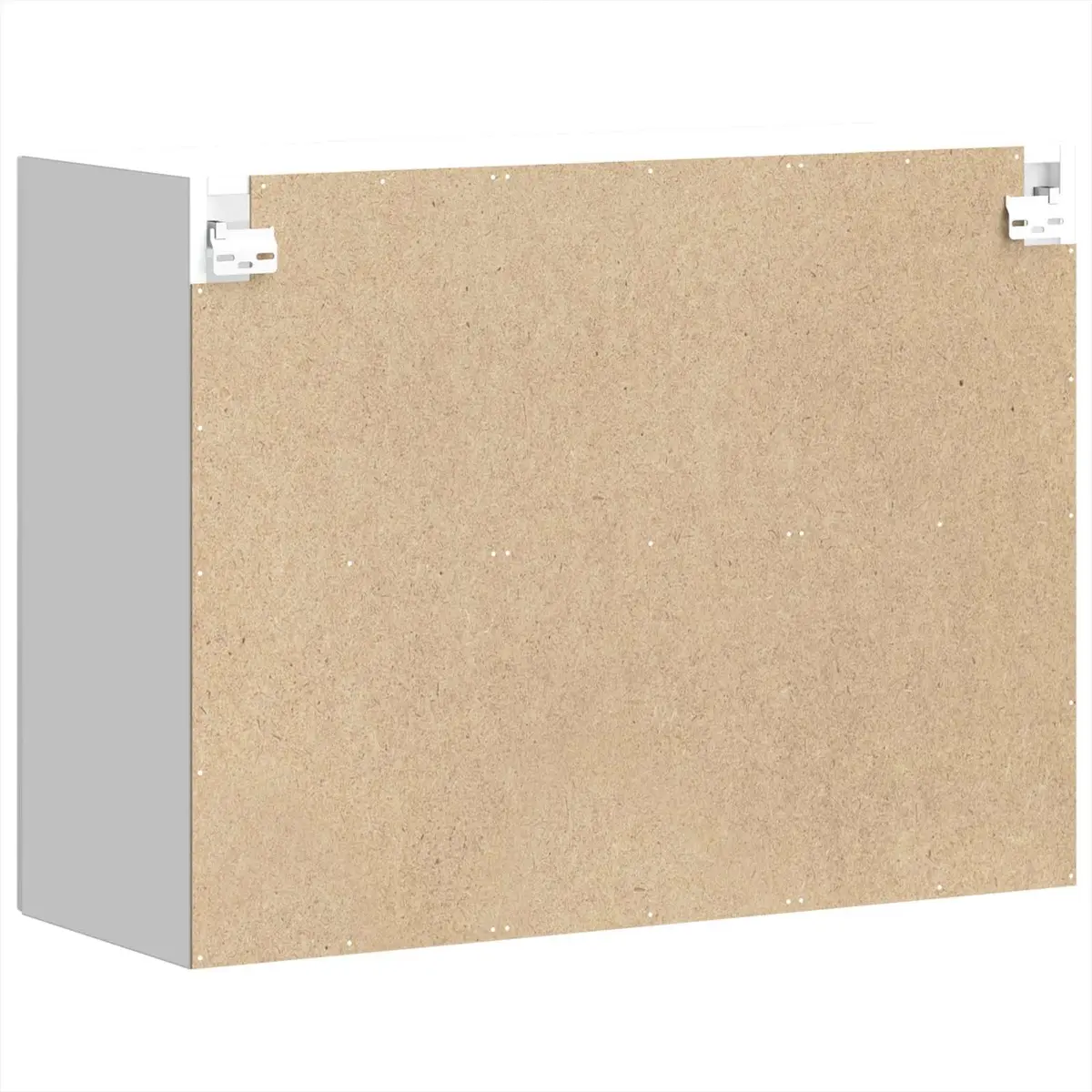 Kitchen Cabinet White High Gloss Wall-Mounted Glass Door Storage Cupboard