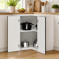 Wall Corner Cabinet in Black for Easy Storage