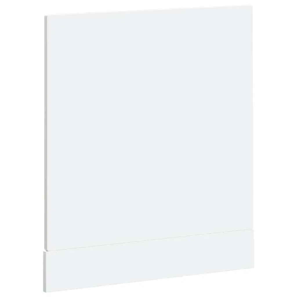 Dishwasher Panel White High Gloss Kitchen Cabinet Front Cover Engineered Wood