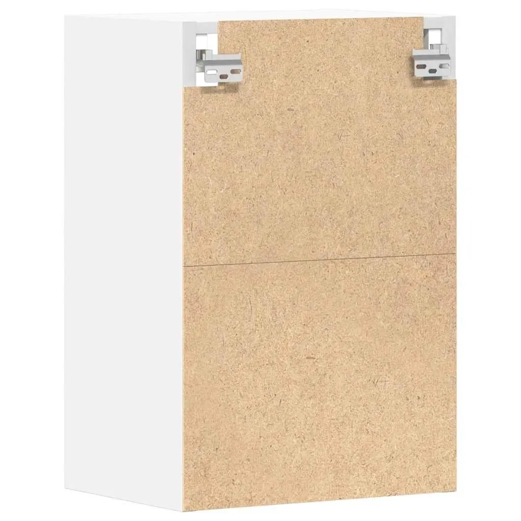 Hanging Cabinet White Wall-Mounted Engineered Wood 40x29.5x60cm Moisture-Resistant
