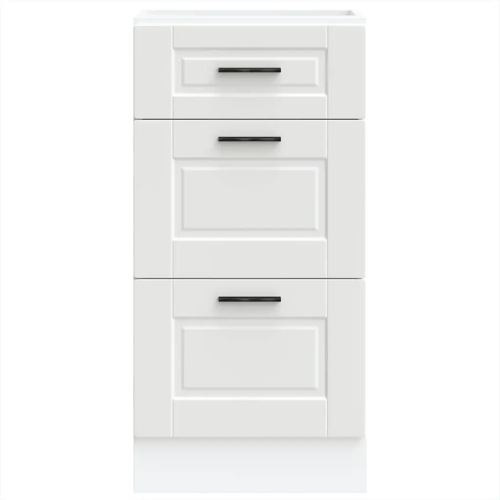White Kitchen Base Cabinet with Storage Space