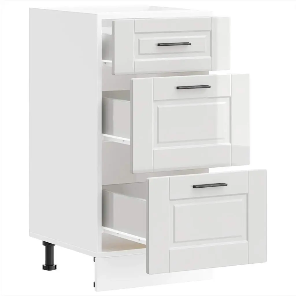 Kitchen Base Cabinet in High Gloss White