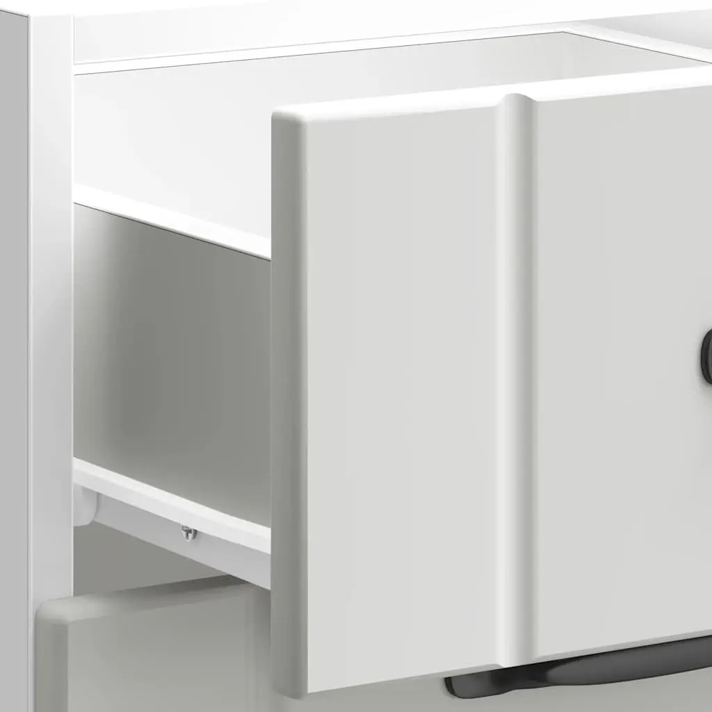 Kitchen Cabinet White Engineered Wood Storage Unit Adjustable Feet Moisture Resistant