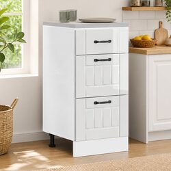 White Storage Cupboard for Kitchen Essentials
