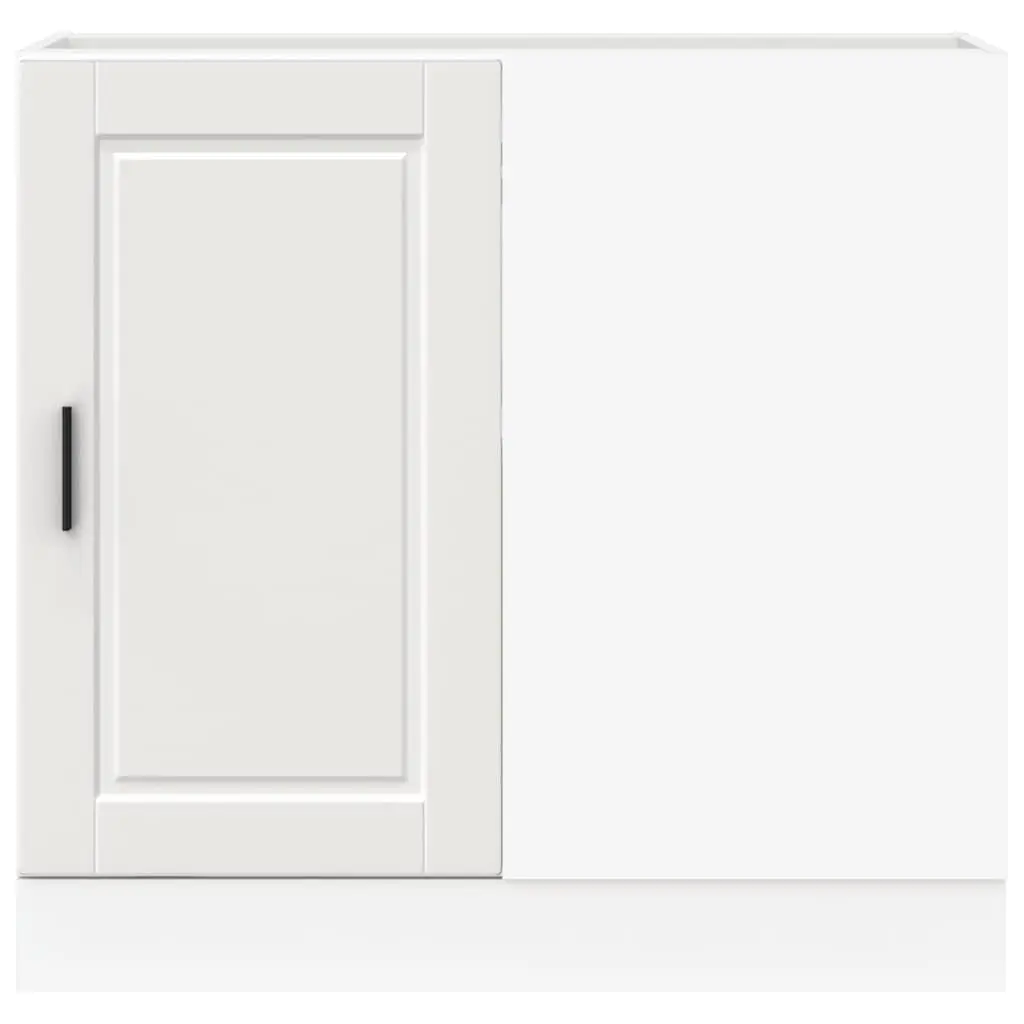 Kitchen Cabinet White Engineered Wood Storage Cupboard Adjustable Feet