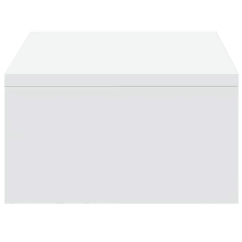 Monitor Stand White 50x27x15 cm Engineered Wood with 2 Storage Drawers