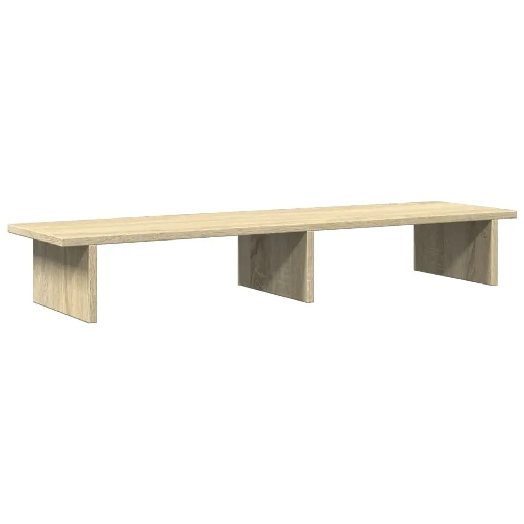 Monitor Stand Riser Sonoma Oak Wood Computer Desk Organiser Storage Shelf 100cm