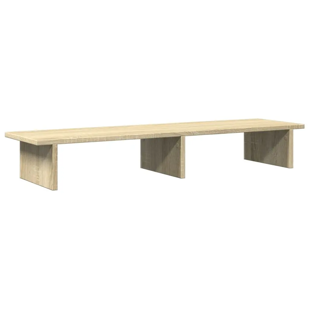 Monitor Stand Riser Sonoma Oak Wood Computer Desk Organiser Storage Shelf 100cm