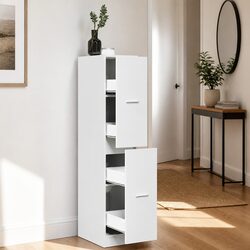 Concise White Apothecary Cabinet for Storage
