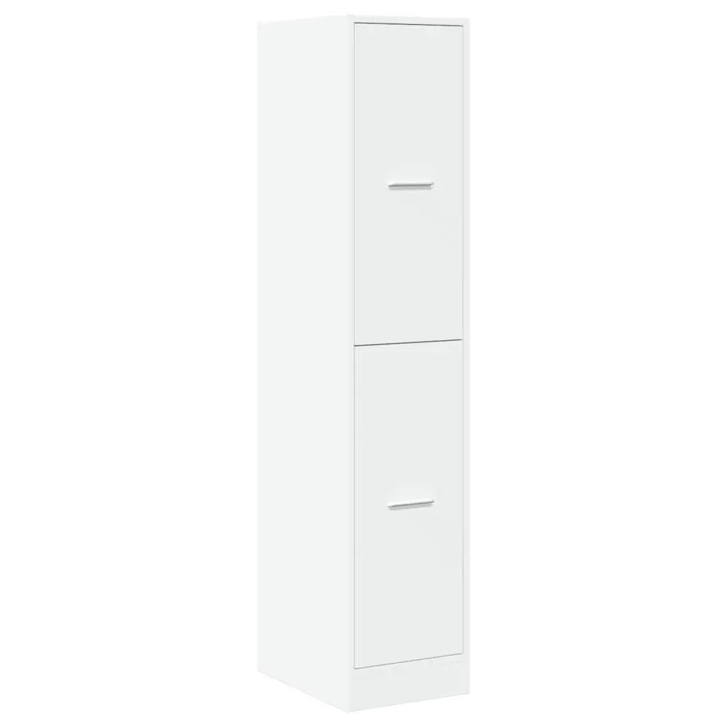 Apothecary Cabinet White Engineered Wood 30x41x144.5 cm Storage Furniture
