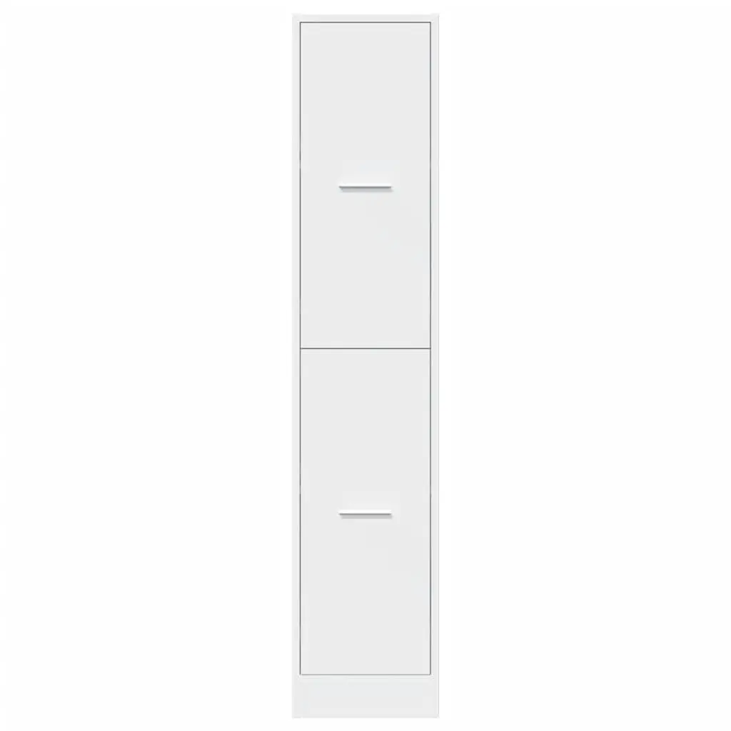Apothecary Cabinet White Engineered Wood 30x41x144.5 cm Storage Furniture