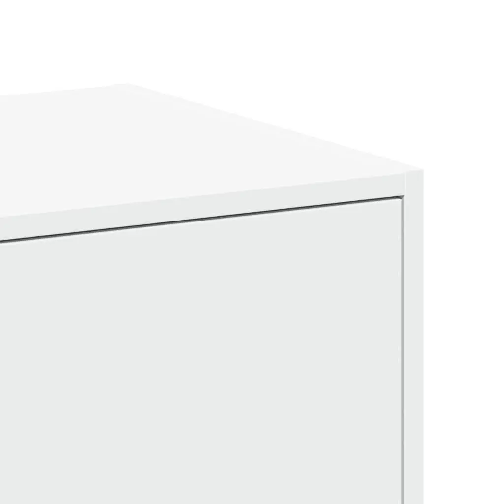 Apothecary Cabinet White Engineered Wood 30x41x144.5 cm Storage Furniture