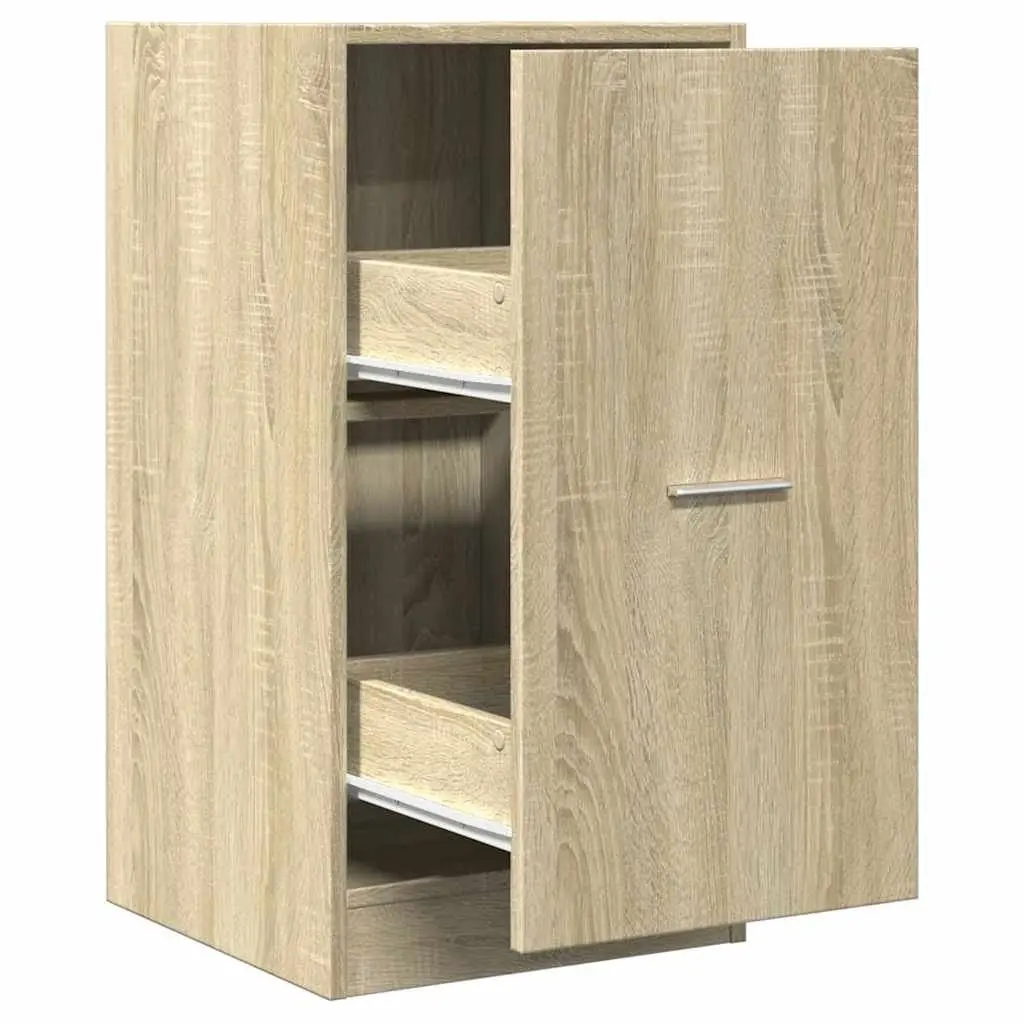 Storage Cabinet Brown Engineered Wood 40x41x77.5cm Multiple Compartments