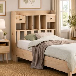 90cm Freestanding Headboard with Storage