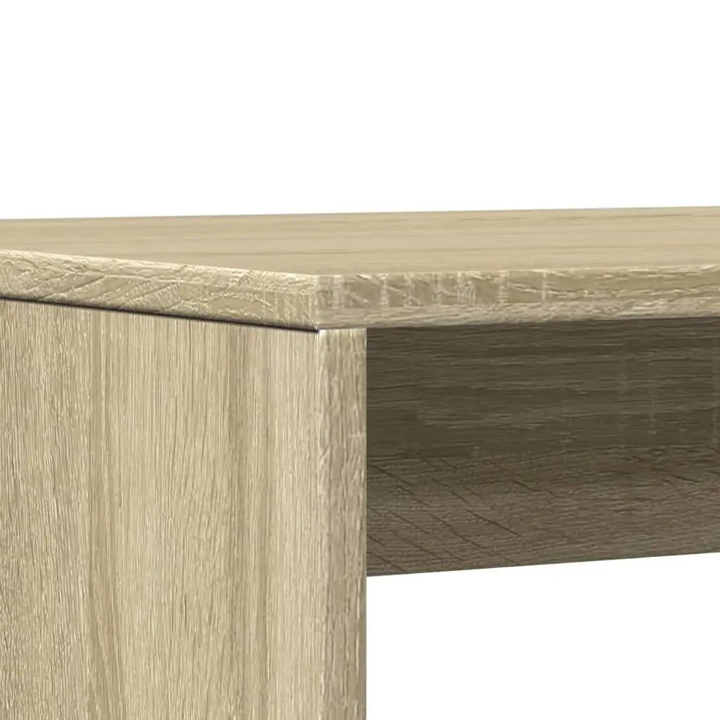Engineered Wood Dining Set Brown 3 Piece Table and Bench for Family Meals