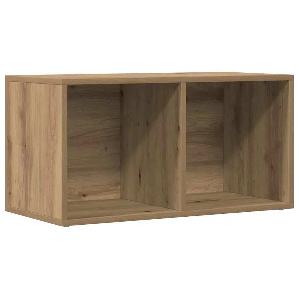 LP Storage Box Brown Engineered Wood 69.5x34x36cm Sturdy Construction for Vinyl Records and Household Items