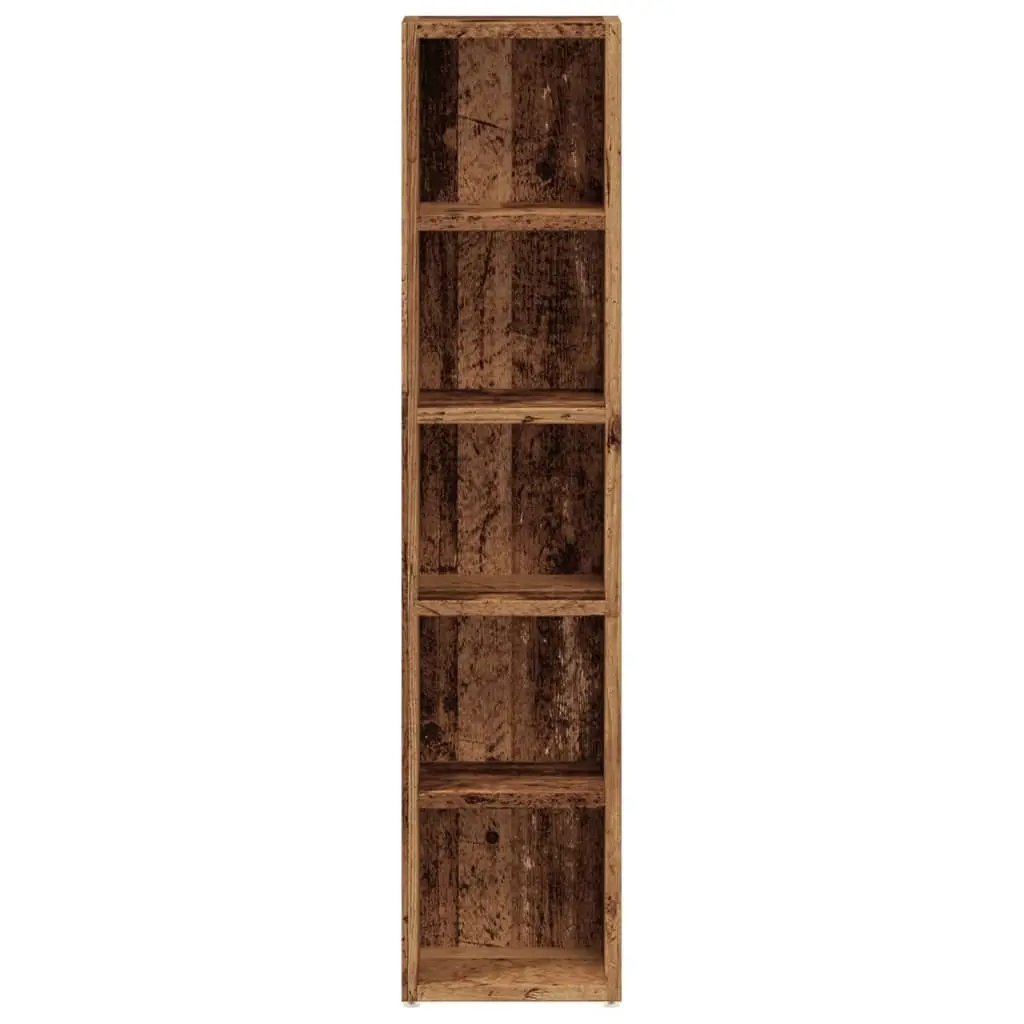 CD Storage Cabinet Brown 2 Piece Set Engineered Wood Media Rack Shelving Unit