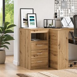 Compact Brown Storage Cabinet: 40x50x76 cm, Engineered Wood
