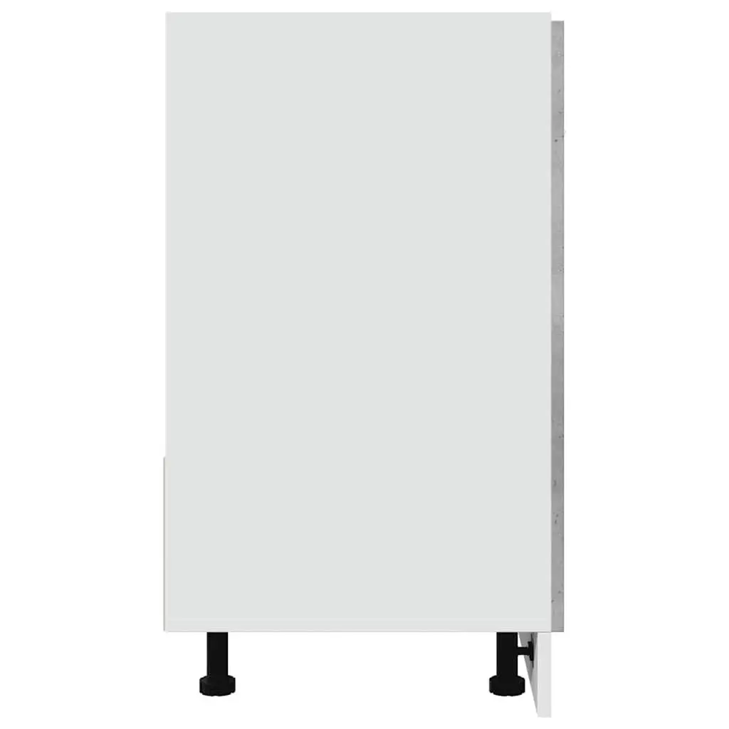 Sink Base Cabinet Grey Engineered Wood Two Door 80x46x81.5cm