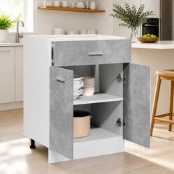 Grey Drawer Cabinet with Ample Storage Solutions