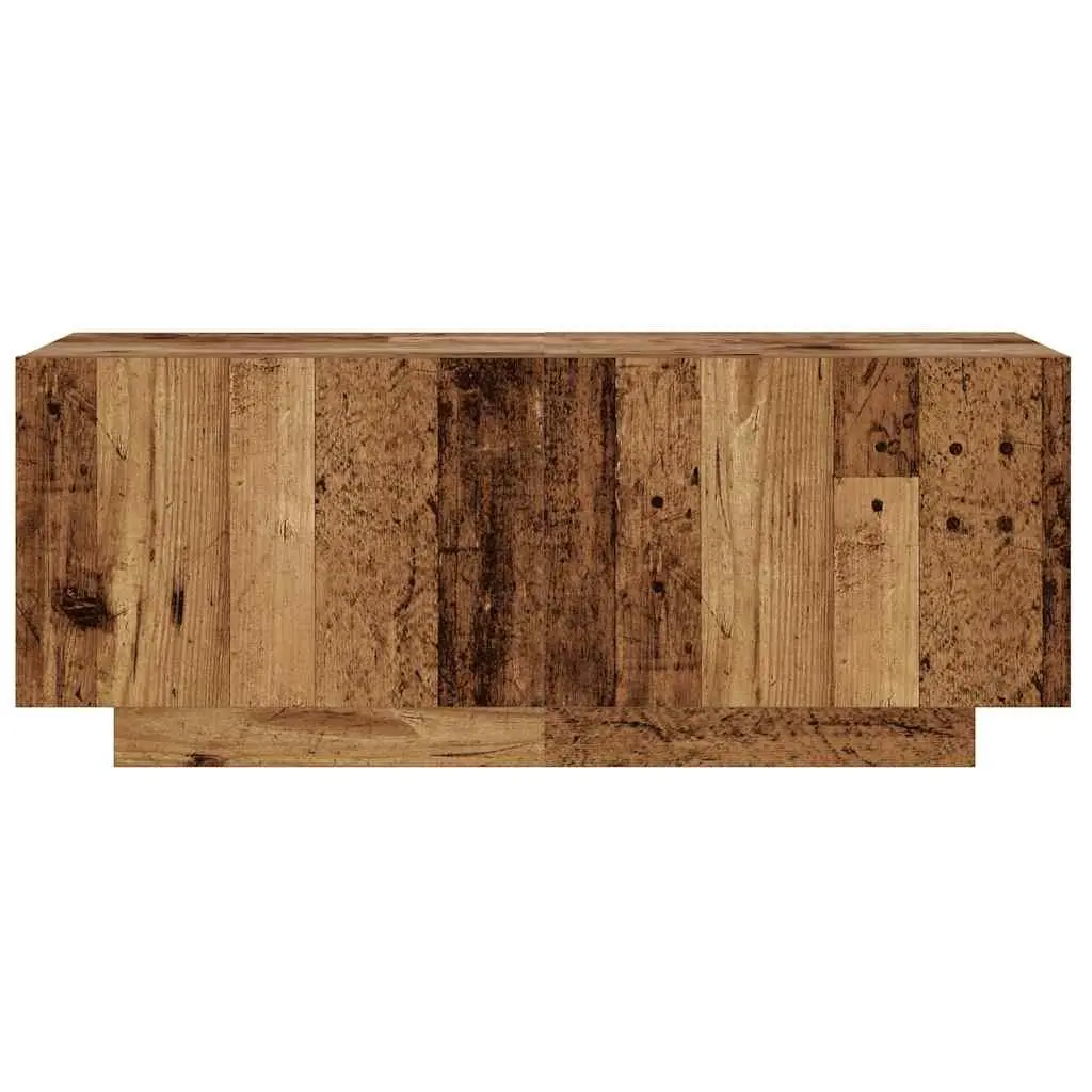 TV Stand Brown 100x35x40cm Engineered Wood Media Unit with Storage Compartments