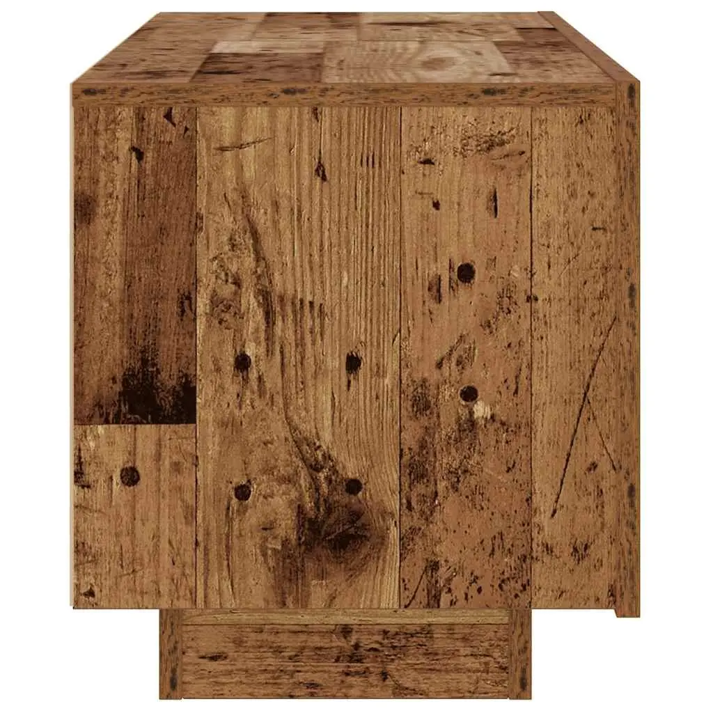 TV Stand Brown 100x35x40cm Engineered Wood Media Unit with Storage Compartments