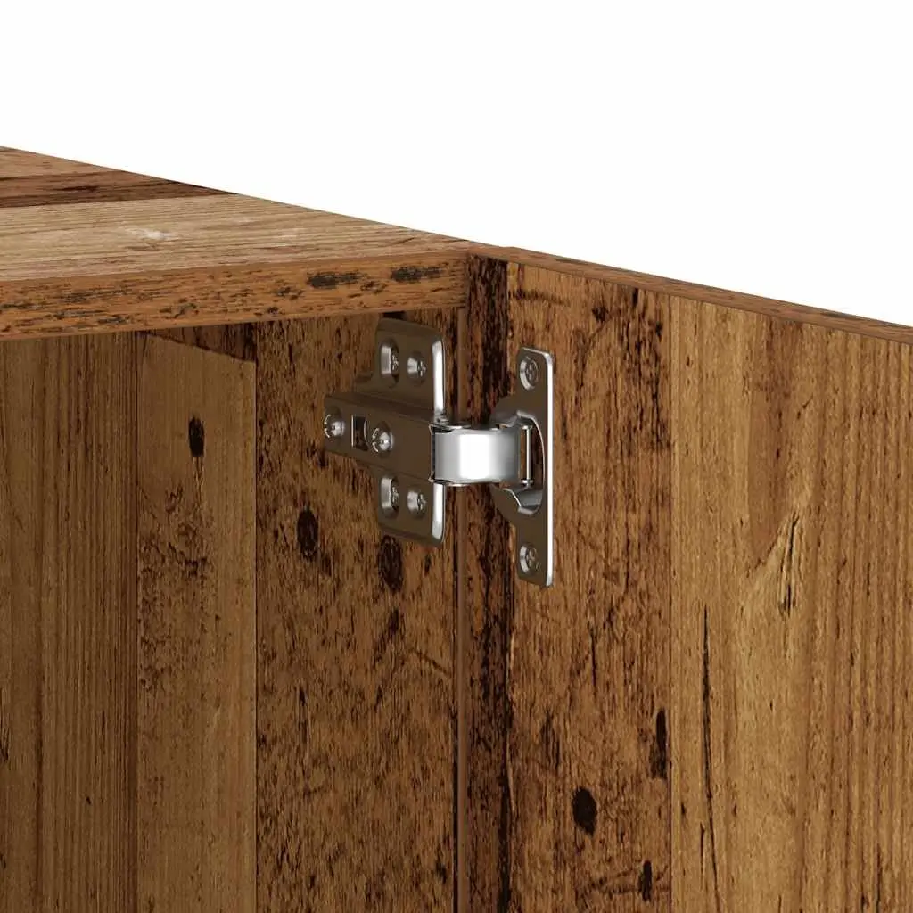TV Stand Brown 100x35x40cm Engineered Wood Media Unit with Storage Compartments
