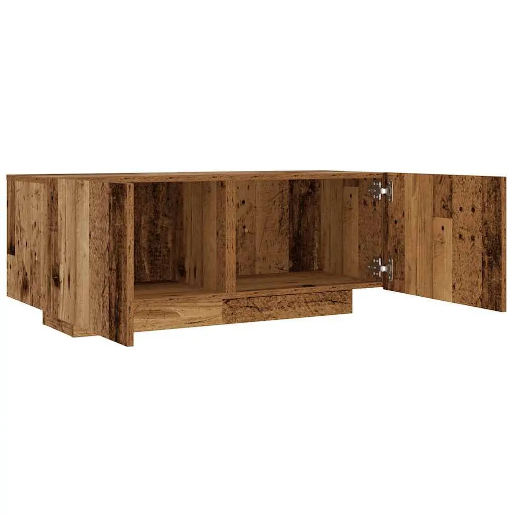 TV Stand Brown 100x35x40cm Engineered Wood Media Unit with Storage Compartments