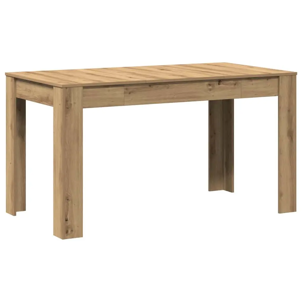 Dining Table Kitchen Breakfast Brown Engineered Wood Sturdy Tabletop Easy Clean