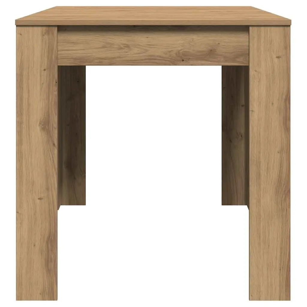 Dining Table Kitchen Breakfast Brown Engineered Wood Sturdy Tabletop Easy Clean