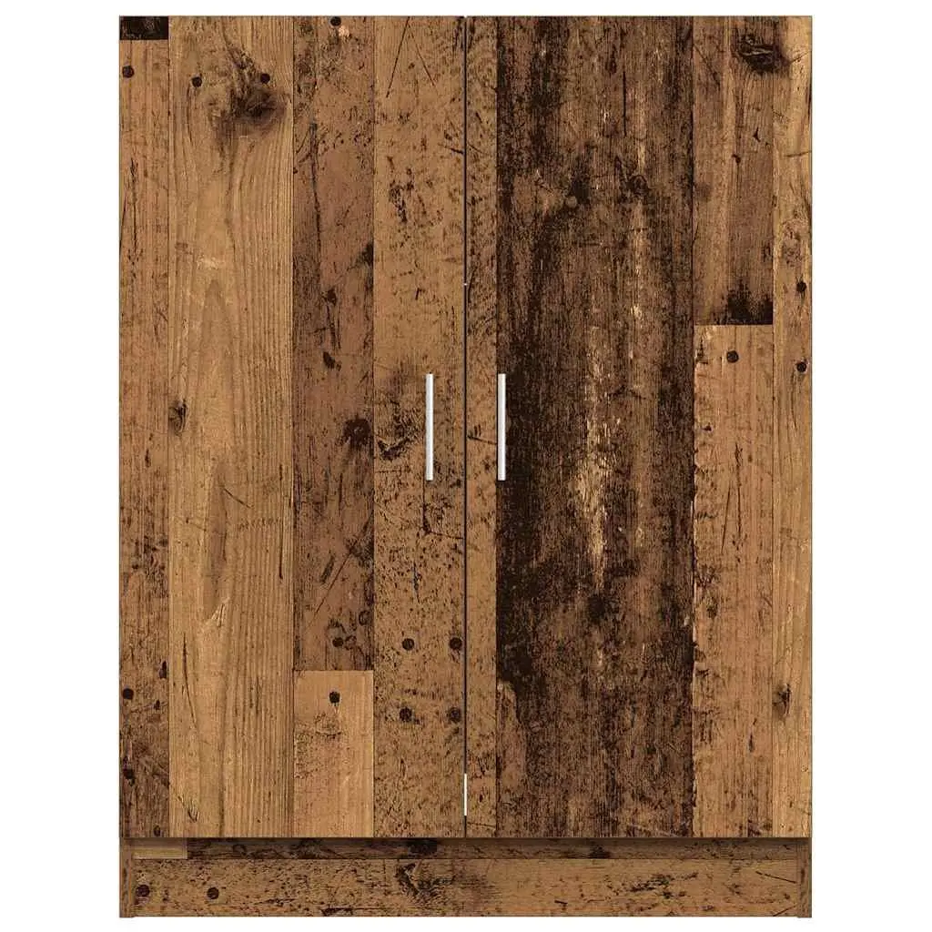 Laundry Storage Cupboard Old Wood 2 Door Brown Engineered Wood 705 x 715 x 915 cm