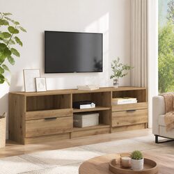 Brown TV Cabinet with Ample Storage Space