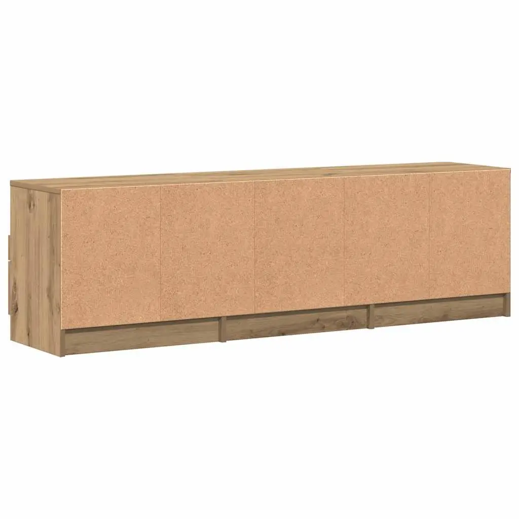 TV Cabinet Brown Engineered Wood Storage Unit Living Room Bedroom Furniture
