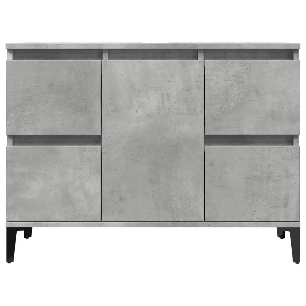 Bathroom Sink Cabinet Vanity Unit Storage 4 Drawers Grey 80x33x60cm