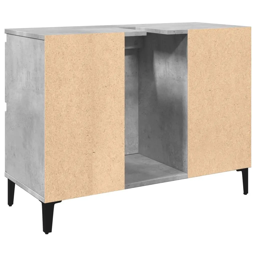Bathroom Sink Cabinet Vanity Unit Storage 4 Drawers Grey 80x33x60cm