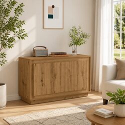 Brown Sideboard for Living Room Organization