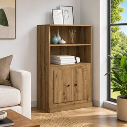 Brown Highboard Storage Cabinet