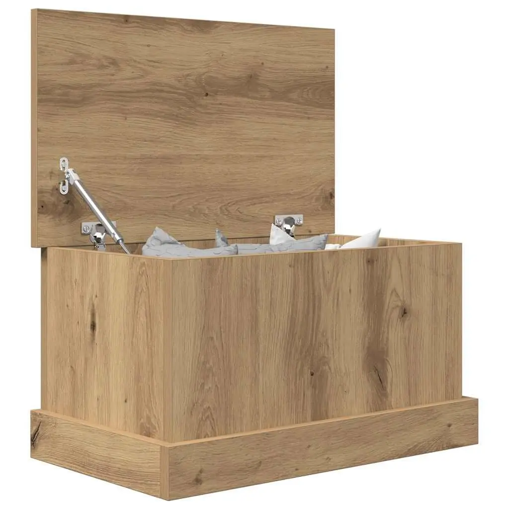 Chest Organiser Brown Engineered Wood Storage Box Removable Lid 30x50x28cm Furniture for Living Room Bedroom