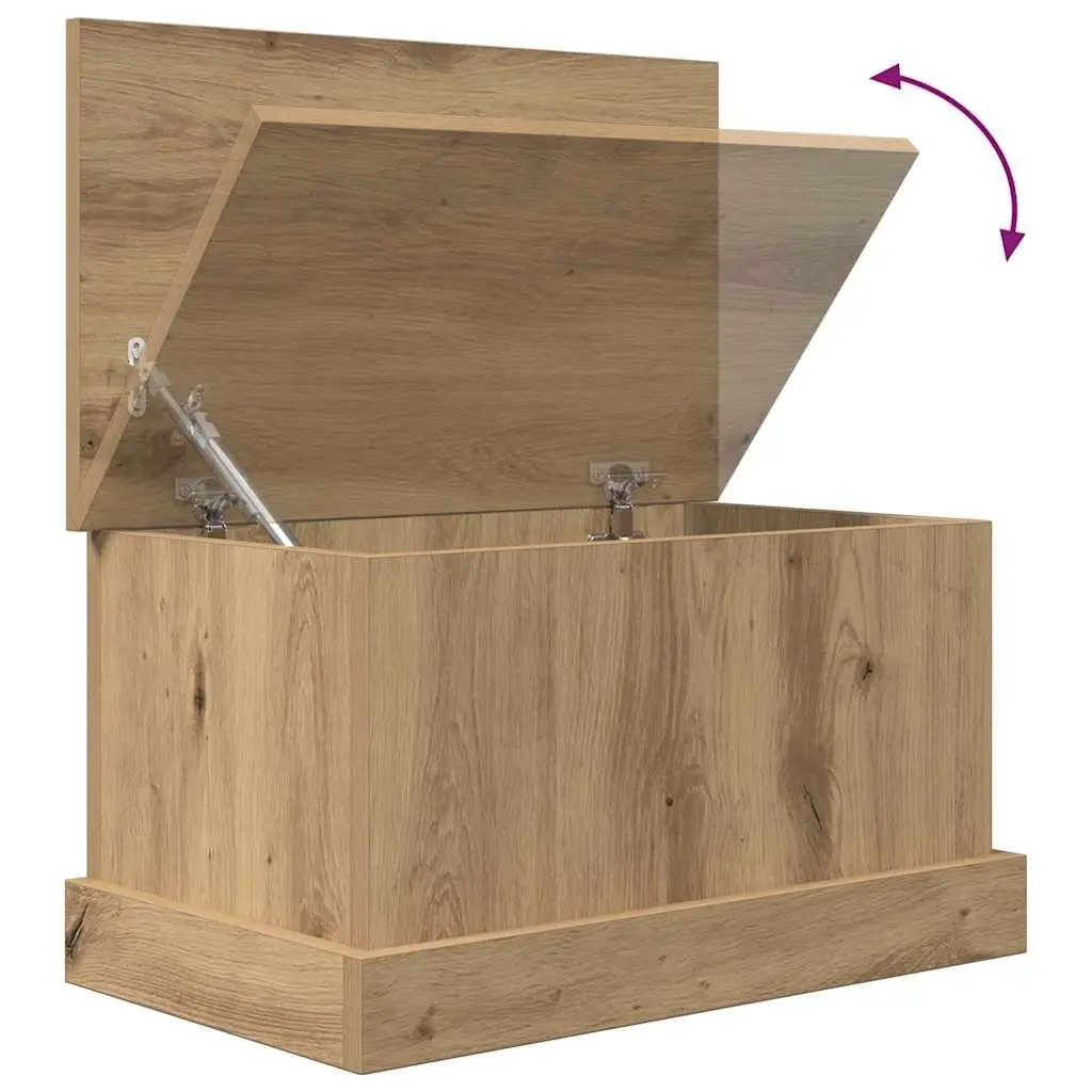 Chest Organiser Brown Engineered Wood Storage Box Removable Lid 30x50x28cm Furniture for Living Room Bedroom