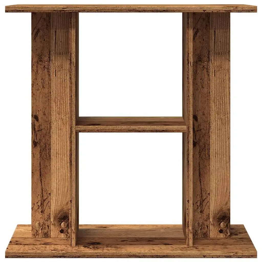 Aquarium Stand Old Wood 60x30x60 cm 3 Tier Storage Fish Tank Cabinet