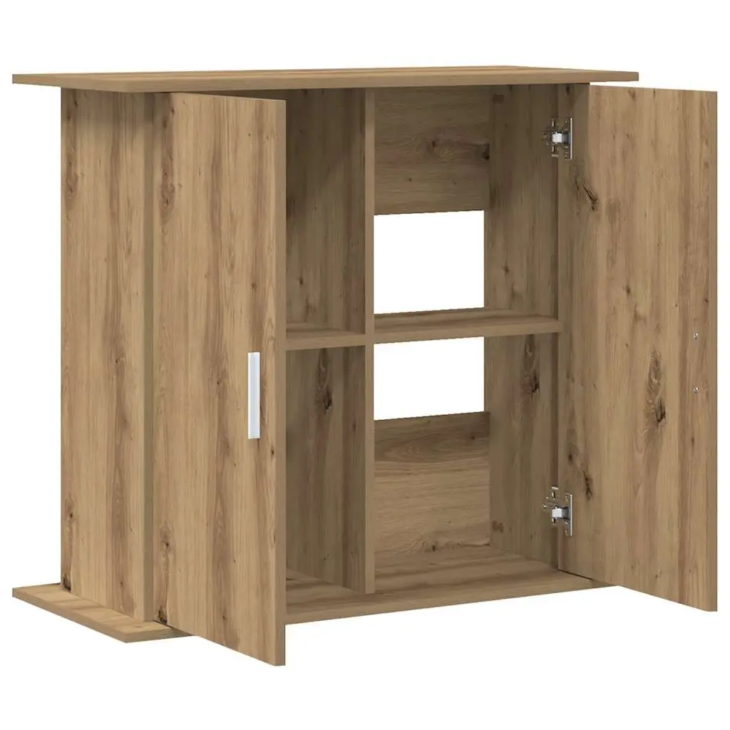 Aquarium Stand Brown 3-Tier Engineered Wood Storage Cabinet