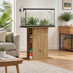 Compact Brown Aquarium Stand for Your Fish Tank