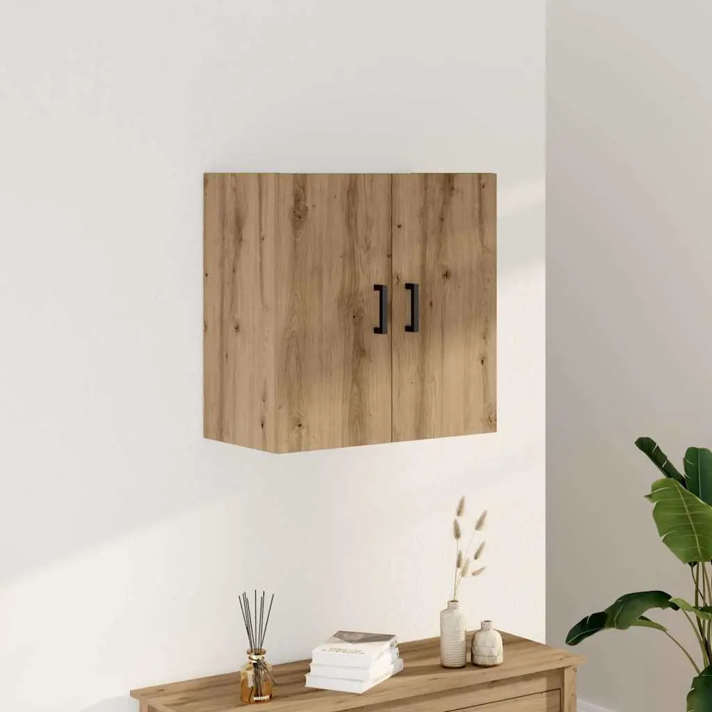 Wall Storage Cabinet Floating Engineered Wood Brown 60x31x60 cm Home Organizer