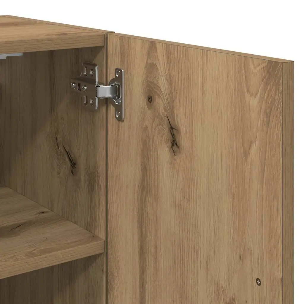 Wall Storage Cabinet Floating Engineered Wood Brown 60x31x60 cm Home Organizer