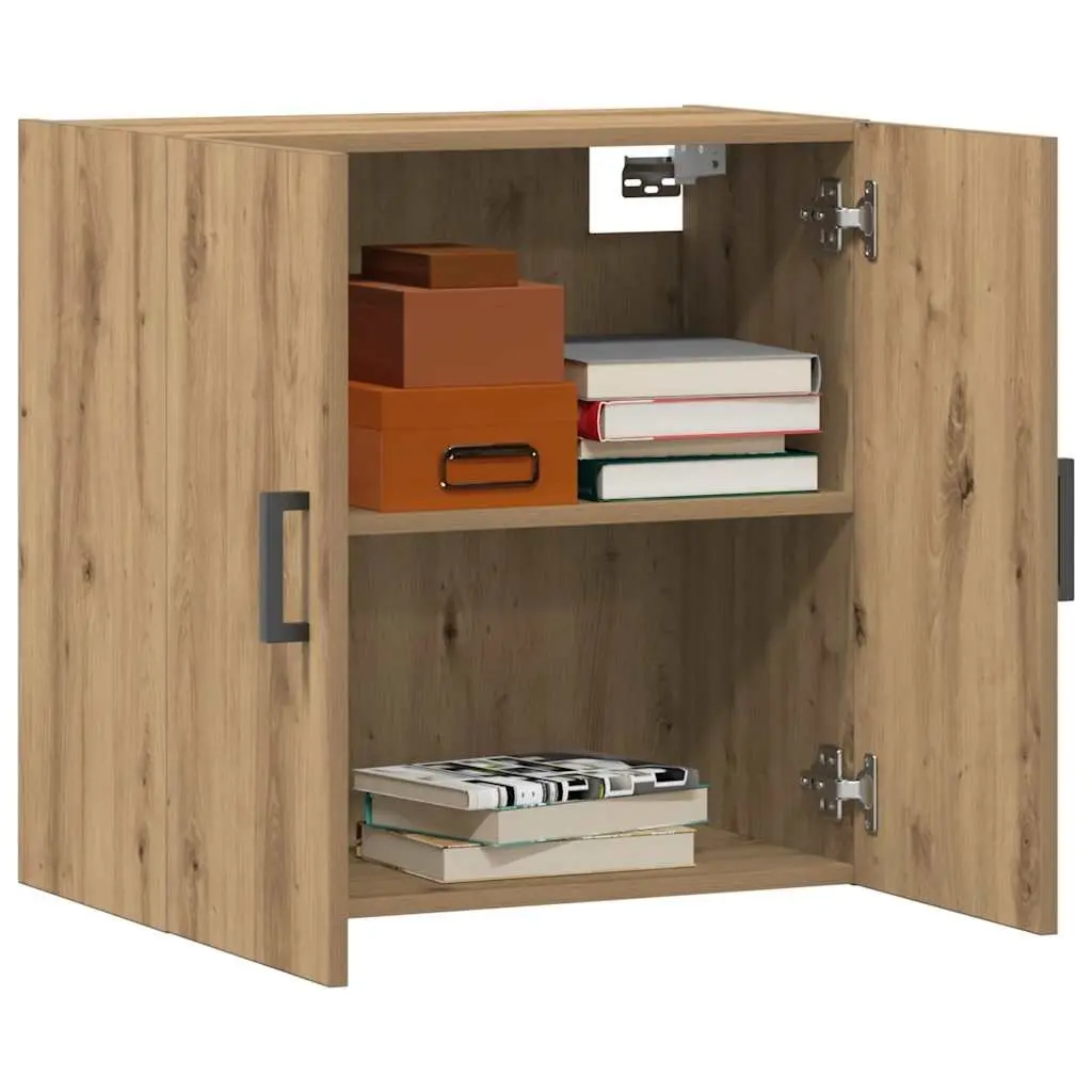 Wall Storage Cabinet Floating Engineered Wood Brown 60x31x60 cm Home Organizer