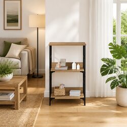 Book Cabinet Engineered Wood Storage Organizer Brown Shelving Unit 50x33x82cm